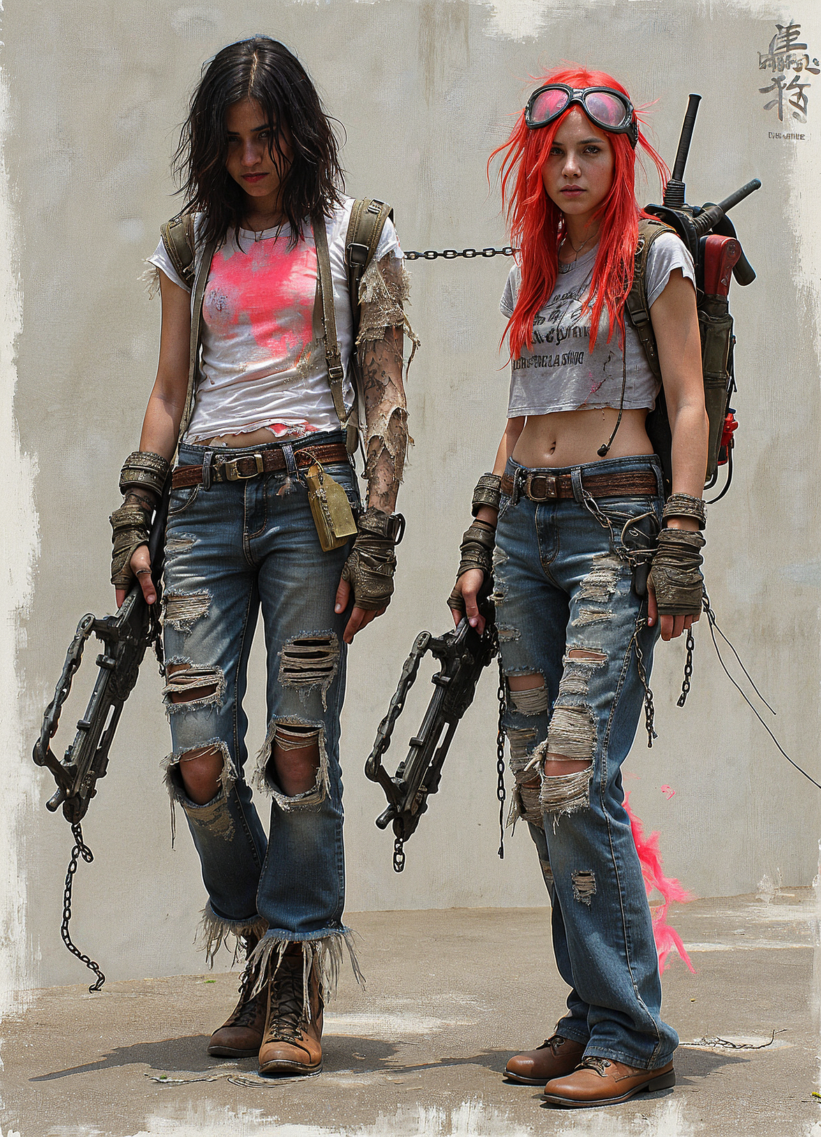 After The Fall concept artwork featuring two armed survivors in a post-collapse world