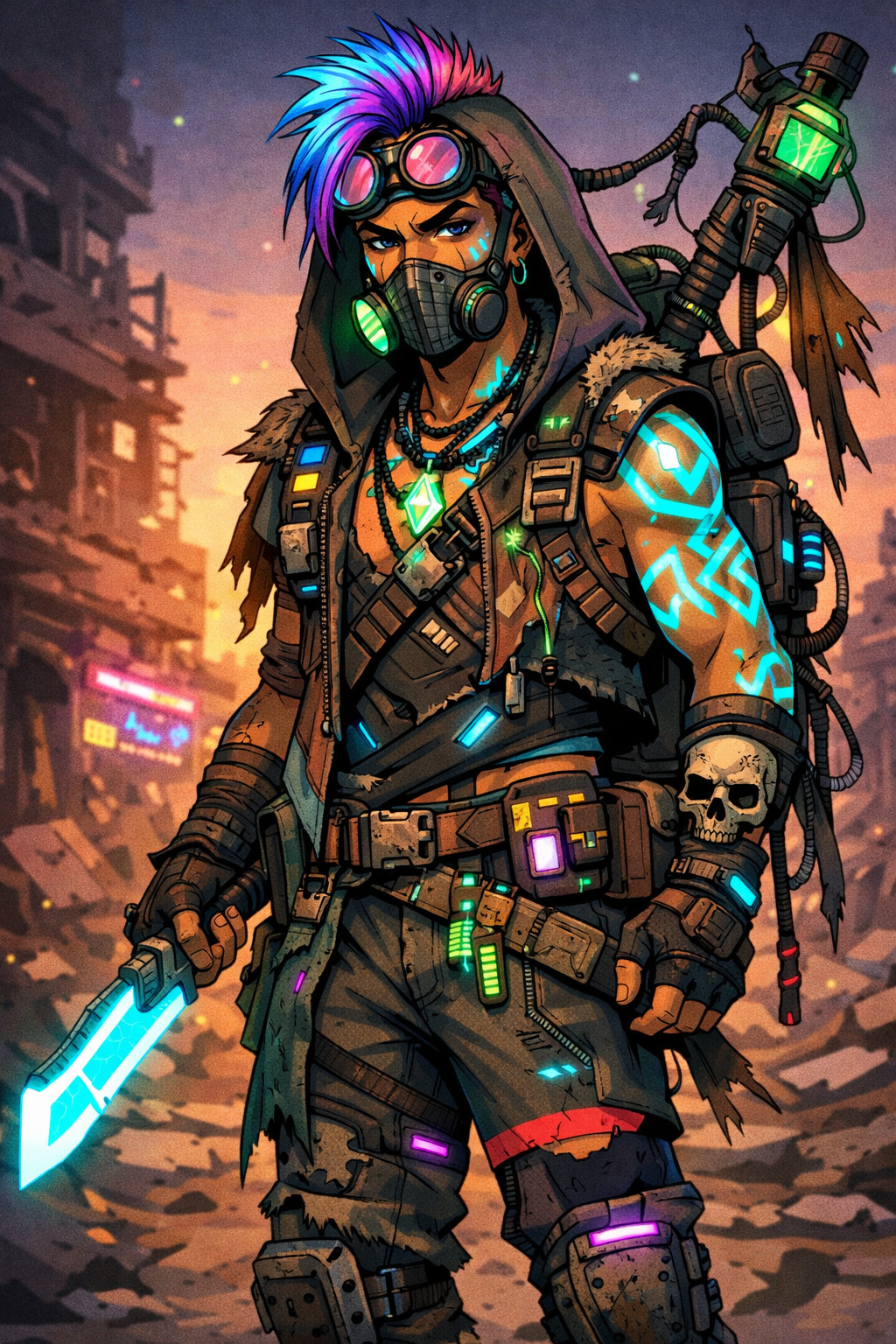 The Neon Nomad character artwork